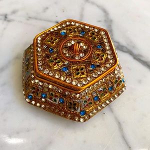 Hand Decorated Jeweled Box Decor